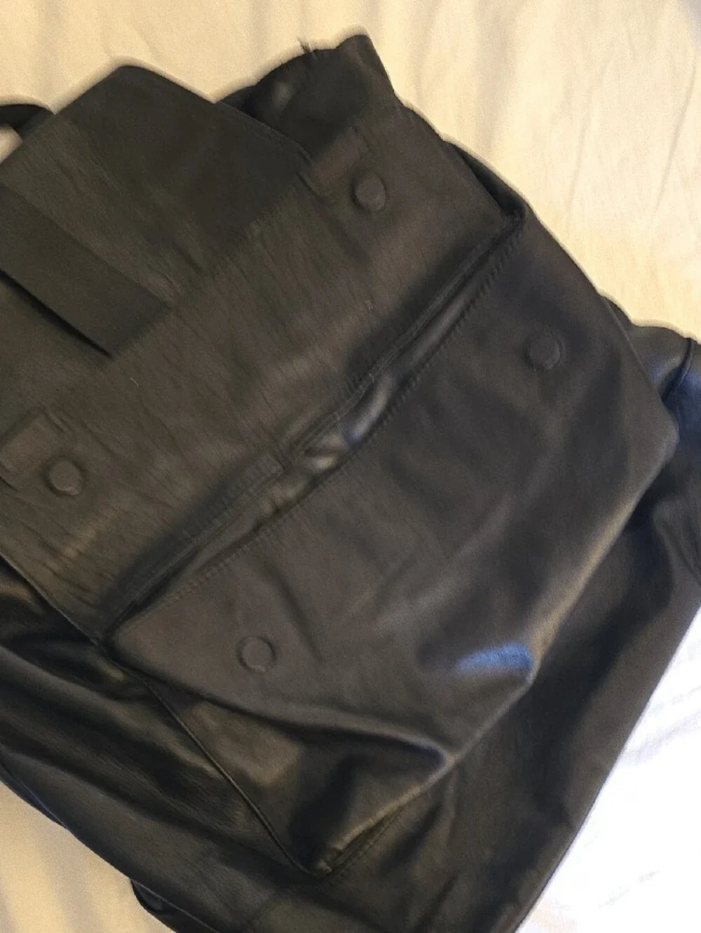 Zara Black Tag Soft Leather Men's Backpack with Front Flap